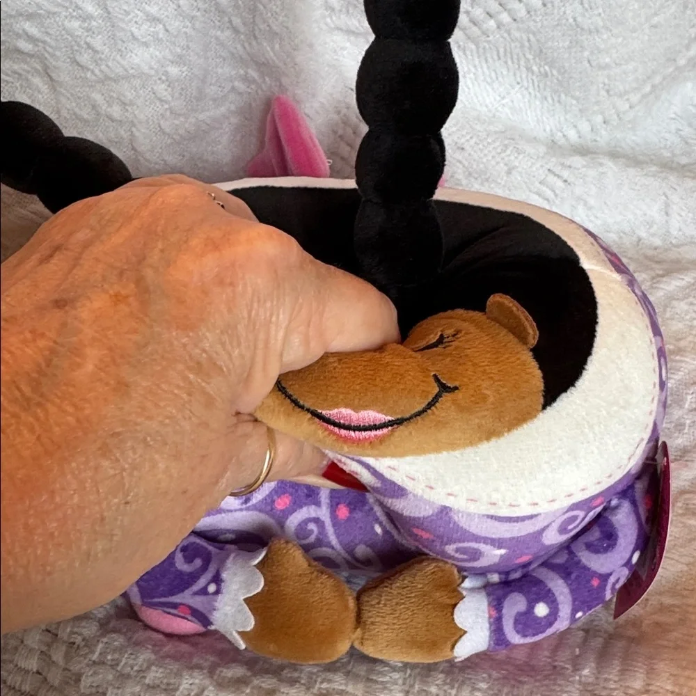 Cuddles The plush orange kitty Ball and Adorable Plush Purple Angel Girl Ball